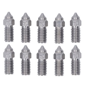 0.4mm Nozzles Kit High Flow High Temp Resistant Stainless Steel 3D Printer Nozzles for Elegoo Neptune 4 Neptune 4 Pro 10pcs