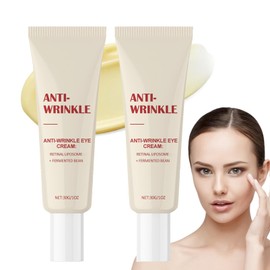 Augencreme mit 4% Retinal Liposom, Fermentierte Bohne, Anti-Aging Augenserum Gegen Augenringe, Tränensäcke, Falten, Augenringe Entfernen Sofort - Augenpflege für Frauen