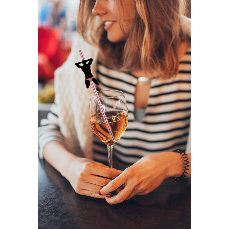 KIKEVITE Bachelorette Party Decorations Straws I 24 Pack Dancing Stripper