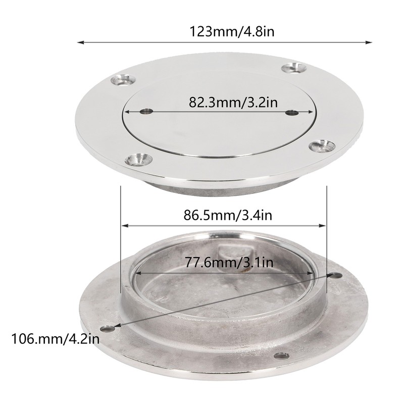 Boat Round Deck Plate Inspection Hatch Marine Access Port Hatch