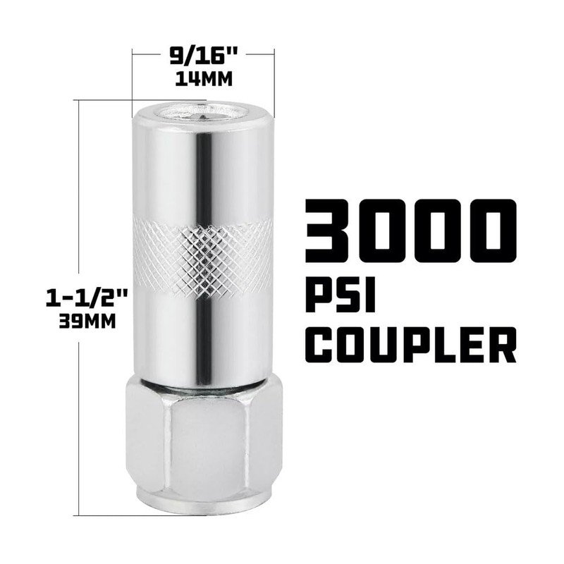 Heavy Duty 1/8 In. Npt Grease Gun Coupler Flat Nozzles