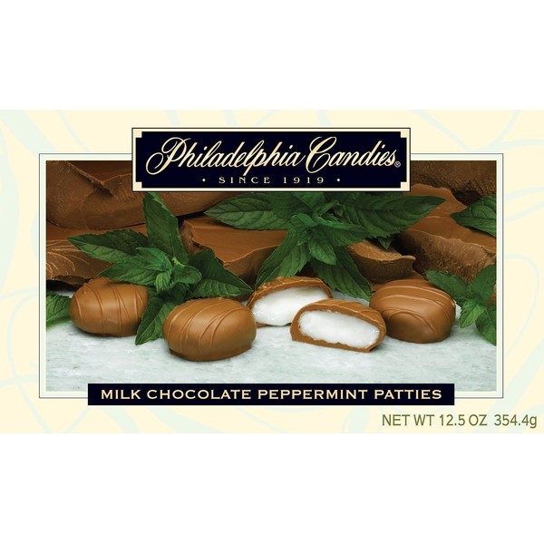 Philadelphia Candies Milk Chocolate Covered Peppermint Patties, 12.5 Ounce Gift Box