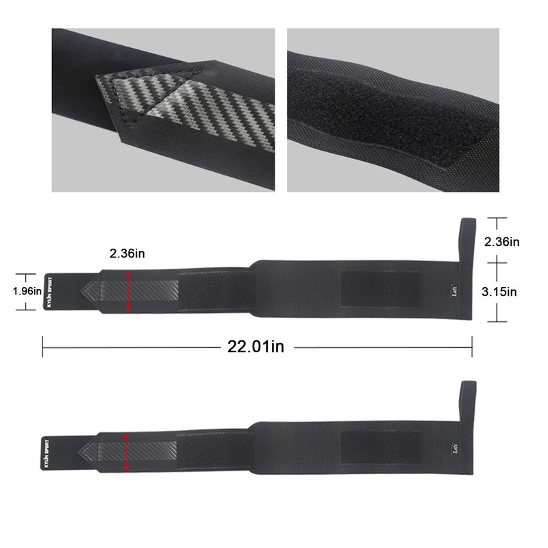 KYLIN SPORT Pair of Adjustable Wrist Wraps Weightlifting for Men