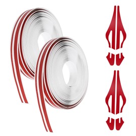 MAEZOE 2 Rolls 32Ft car Pinstripe Tape, Automotive Pinstriping Tape Stickers, Vinyl Pin Striping Decals Glossy for Car, Motorcycle, Door Home Musical Instrument (Red)