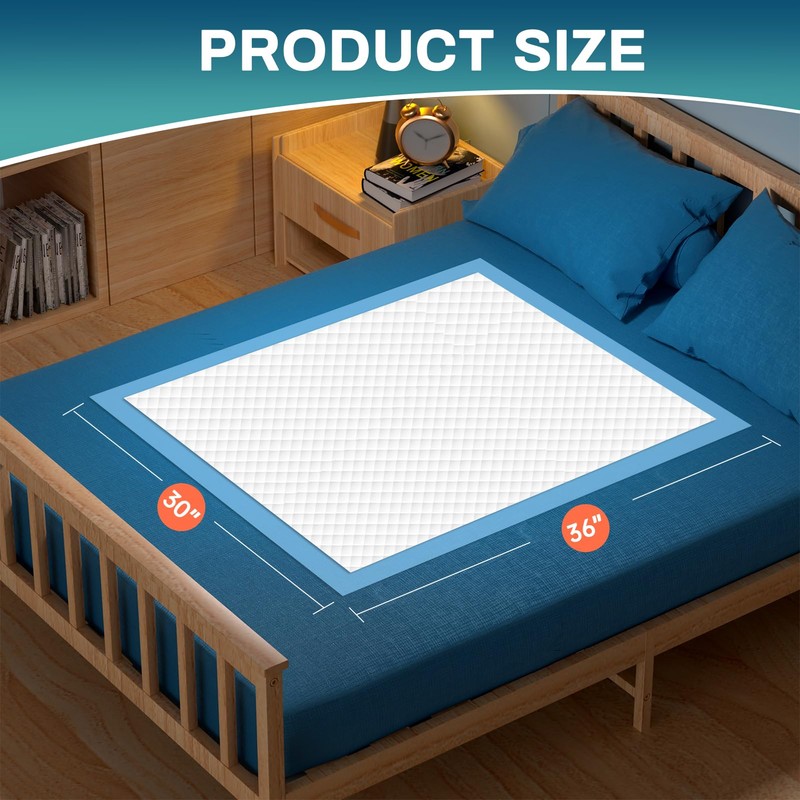AAY Bed Pads Disposable 30" x 36" (100 Count), Extra