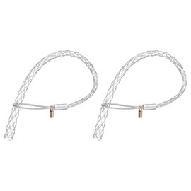 MECCANIXITY Cable Pulling Grip for 9-12,12-15mm Cable 21,21cm Small Rotating Wire Mesh Puller Socks Grip Single Head Galvanizing Steel Wire Grips Net Cover Smooth,1 Pcs(Silver)