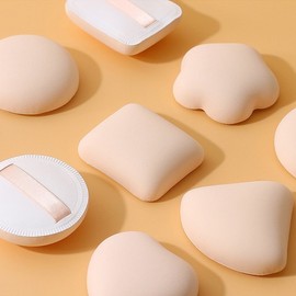 Baby's Bottom Puff 10-piece Set (with Case) - 10 Round