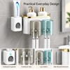 Wall Mounted Toothbrush Holder with Toothpaste Squeezer – Multifunctional Bathroom
