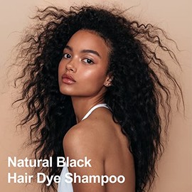 Tinte para El Cabello Con Aceite de Argán Negro - 16.9 Fl Oz, Champú de Color Semipermanente 3 En 1, Fácil de Usar (Negro)
