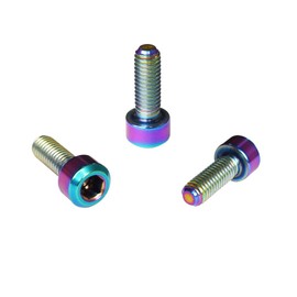 Yuauy 2 sets for each 9 Colors Bike Bottle Cage Screw Water Bottle Cage Hex Bolts Holder Socket Rack Kettle Aluminum Alloy Titanium alloy M5x12/14/15mm Road Bike Mountain Bicycle (Total 18 pcs)