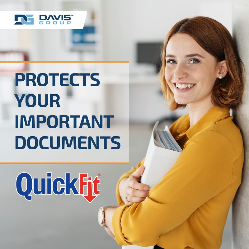 QUICKFIT 2-Inch Heavy-Duty Binder, Double-Hinged, D-Ring, Finger-Hole, Black (28031)