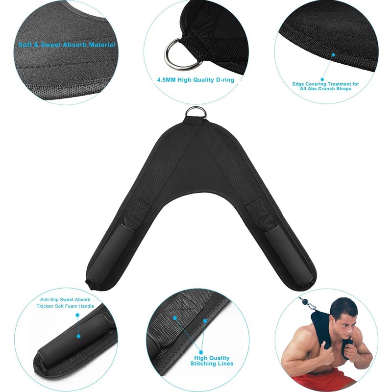 HCE Shoulder Back Crunch Handle - Abdominal Crunch Straps -