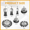 AOKLIT 7 Pack Twist Knot Wire Wheel Brush Crimped Cup