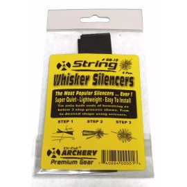 CIR-CUT ARCHERY Traditional Archery Bow String Rubber Cat Whisker Silencer Silencers 4 PC PACK
