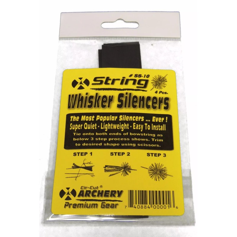 CIR-CUT ARCHERY Traditional Archery Bow String Rubber Cat Whisker Silencer
