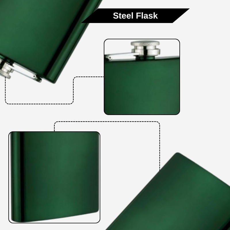 Top Shelf Flasks | Custom Stainless Steel Pocket Size 8oz