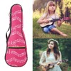 Music Note Pattern Concert Ukulele Bag Suitcase 23 Inch 600D