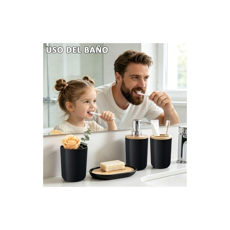 Juego de 4 Accesorios de Baño ModernoAccesorios De Baño
