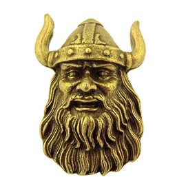 Mascot Pins Bronze Tone High Relief 3-Dimensional Viking School, 1 Inch