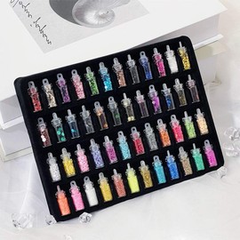 Nail art craft glitter glitter powder set of 48 / 네일아트 공예 반짝이 글리터 가루 48종 세트