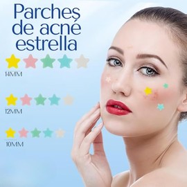 716 Parches Anti Acné en Figuras de Estrella y Corazón – Pimple Patch Hidrocoloide Colorido para Espinillas y Granos – Protección Segura y Efectiva pa