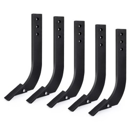 Box Blade Shank, 16'' Ripper Shank, 3 Holes Box Scraper Shank, Scarifier Shank with Removable Tapered Teeth and Pins, Adjustable Shanks Assembly for Replacement, Digging, Plowing, 5 Pack