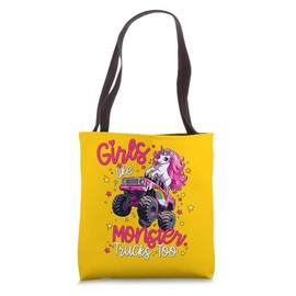 Girls Like Monster Trucks Too Cute Unicorn Kids Girls Party Tote Bag