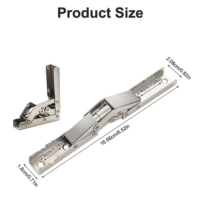 ANBOO Folding Hinge with Locking 4 Pieces, 90° Screw-On Hinge