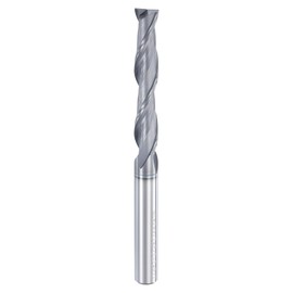 sourcing map Spiral Router Bit, 1/4" Cut Dia. Up Cut 2-Flute Solid Carbide End Mill with 1/4" Shank for CNC Wood Carving Engraving, 1-1/2" Cut Length, AlTiN Coated
