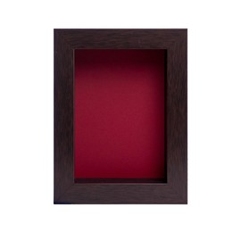 CountryArtHouse 8x12 Brown Shadow Box Frame with A 1 3/4" Usable Depth Includes Red Acid-Free Backing, UV Resistant Acrylic, & Hanging Hardware