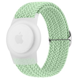 Vancle Bracelet Holder, Nylon Stretch Braided Wristband, Adjustable Anti Lost Wristband for Toddler Baby, Boys, and Girls, Elders (Green)