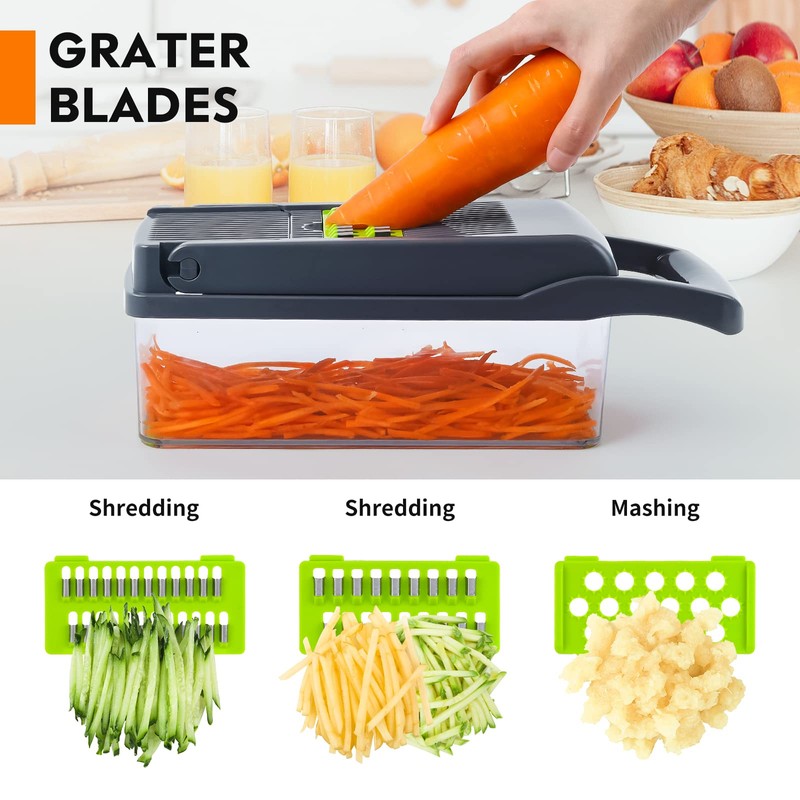 Vegetable Chopper, Pro Onion Chopper, Multifunctional 13 in 1 Food