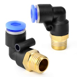 TAILONZ PNEUMATIC Elbow Male 6mm Hose AD x 1/8 BSP Push In Fittings PL6-01 (Pack of 10)