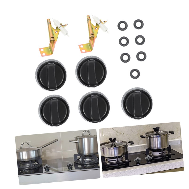 DOITOOL Replacement Knobs for Gas Stove 5pcs Stove Knob Set