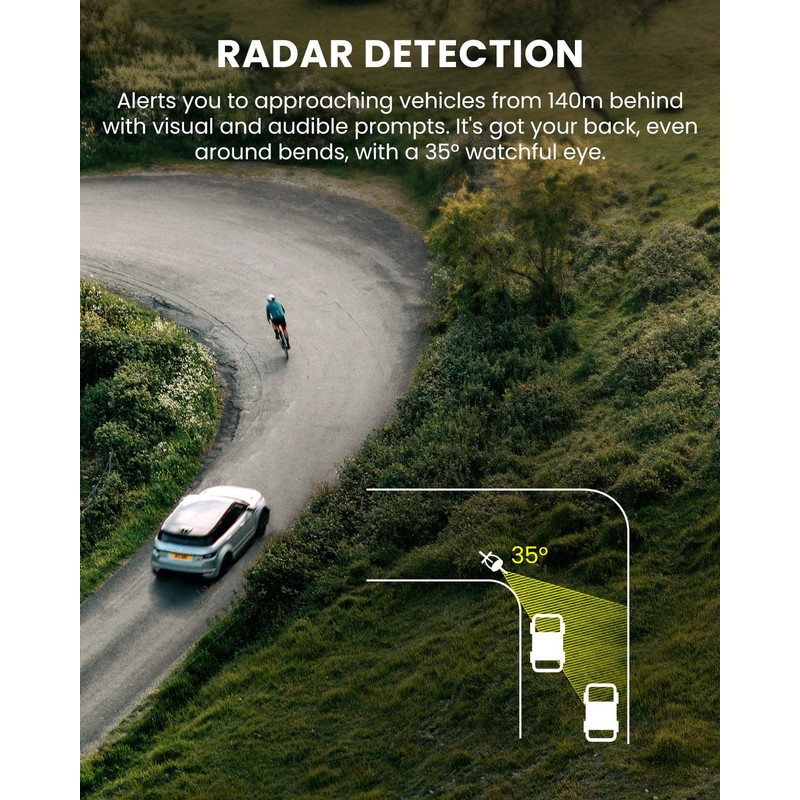 MagicShine SEEMEE R300 Bike Radar Tail Light,270°Wide Angle,Brake Sensor