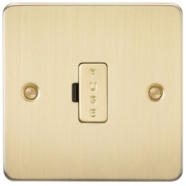 Knightsbridge FP6000BB Brushed Brass FPAV6000BB Flat Plate 13A Fused Spur Unit, 230 V