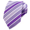 Ctskyte Men's Lavender Purple White Stripe Silk Tie Soft Spring