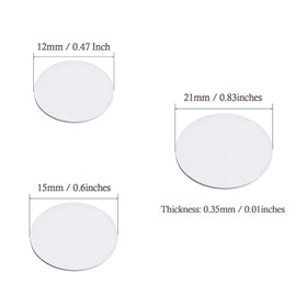 580 Pcs Self-Adhesive Screw Hole Stickers, 6-Table Self-Adhesive Screw Covers Caps Dustproof Sticker 12mm, 15mm, 21mm White