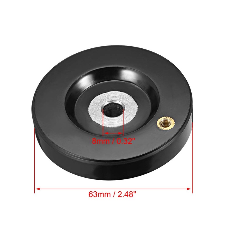sourcing map Hand Wheel 63mm Diameter 8mm Hole Diameter for