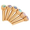 HilBeliFU 6Pcs Guitar Bridge Pins, 3cm Brass Guitar Pegs Set,