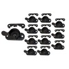 QCAA Steel Window Sash Lock, CTC 2", Matte Black, 12