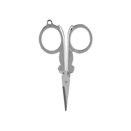 EUROXANTY Folding scissors, mini folding scissors, small scissors with folding mechanism, chrome-plated steel, 12 cm