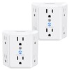 LENCENT 2X Cargador de Pared 1875W, Extensor de Enchufe con