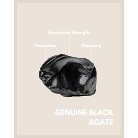 GD GOOD.designs EST. 2015 Anklets for women with genuine agate beads 4mm - Waterproof - Natural stone anklet black with adjustable clasp in 18K gold