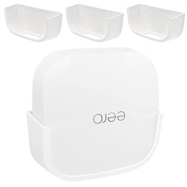Soporte de pared para sistema eero Pro 6E Home WiFi, soporte de soporte para kits eero Pro 6E, accesorios sin cables desordenados, ahorro de espacio, blanco, 3 paquetes