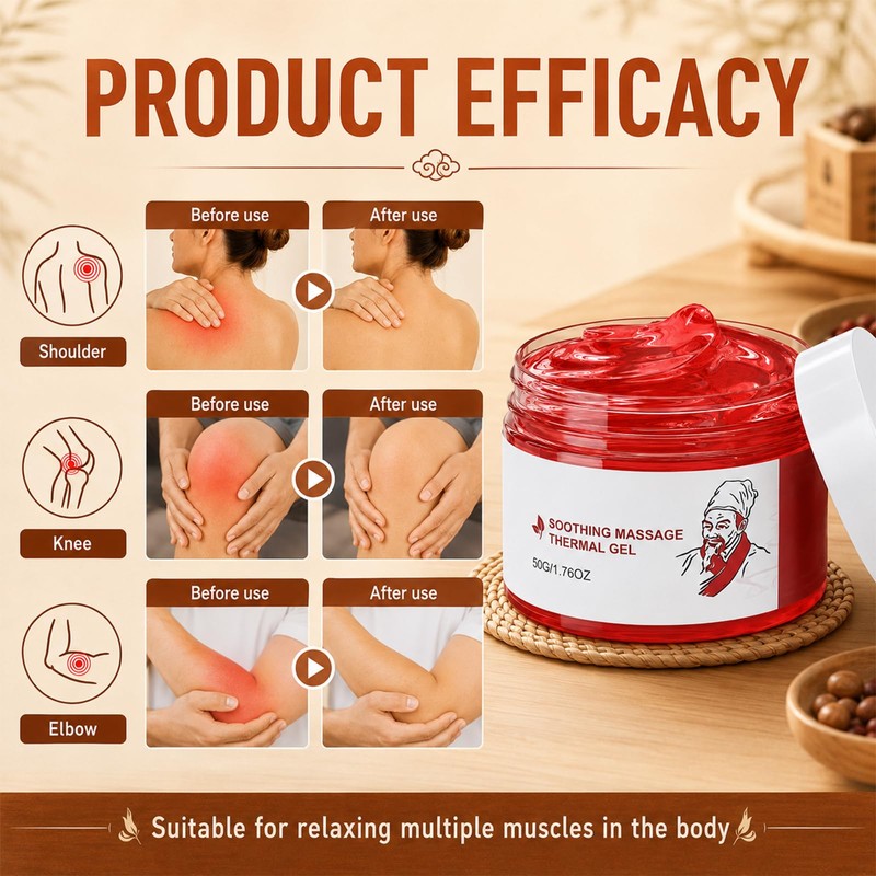 2 Pcs Warming Massage Gel for Body, Natural Herbal Body