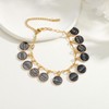 Atiyaer Zodiac Charm Bracelet with Astrological Signs Hand Made Stainless