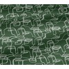 oneOone Cotton Jersey Green Fabric Abstract Face Abstract Fabric for