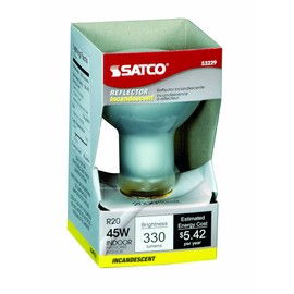 Satco S3229 Medium Light Bulb in White Finish, 4.00 inches, 1 Count (Pack of 1), Frosted