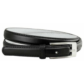 7055 Women's Betls Ladies Fashion Skinny Soft Dress Casual Leather Belt 3/4"(19mm) wide (Black, XL)